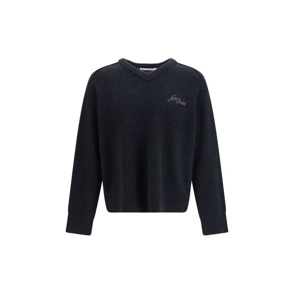 Acne Studios Men Camel Hair V-Neck Sweater